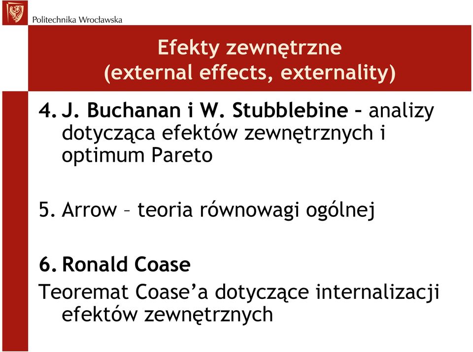 Stubblebine analizy dotycząca efektów zewnętrznych i optimum