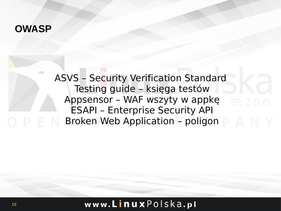 Appsensor WAF wszyty w appkę ESAPI