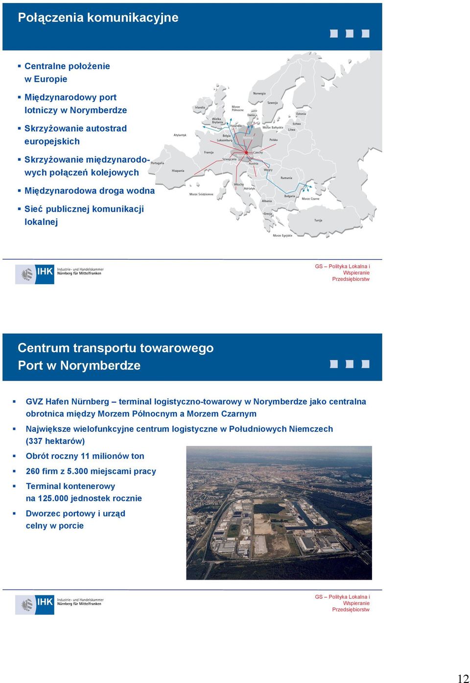 logistyczno-towarowy w Norymberdze jako centralna obrotnica między Morzem Północnym a Morzem Czarnym Największe wielofunkcyjne centrum logistyczne w Południowych