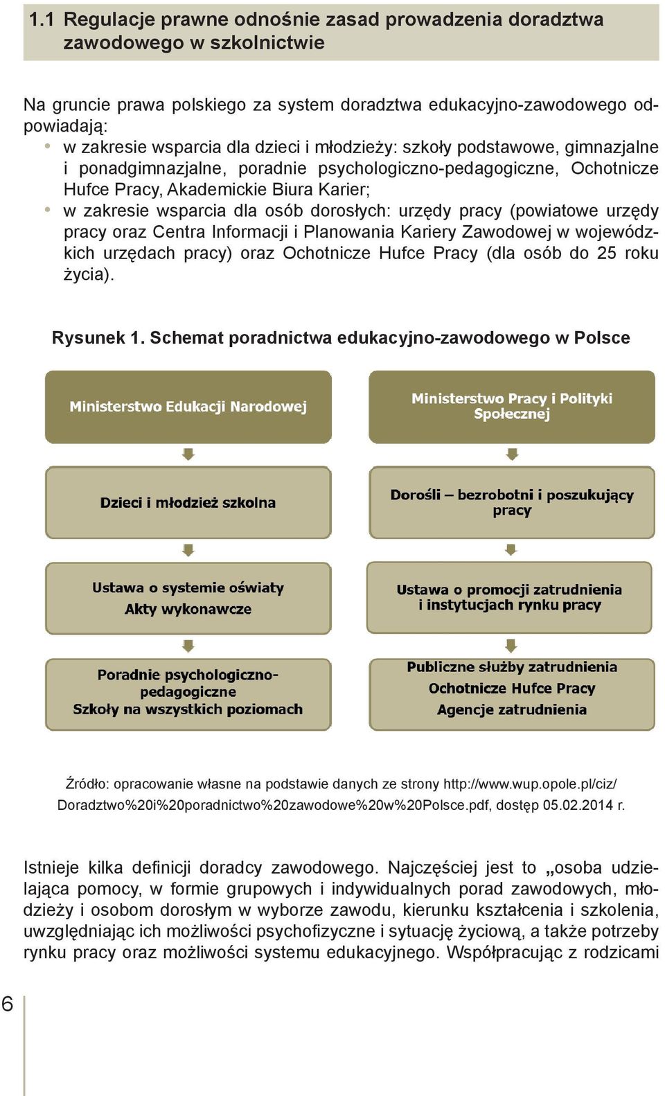 pracy (powiatowe urzędy pracy oraz Centra Informacji i Planowania Kariery Zawodowej w wojewódzkich urzędach pracy) oraz Ochotnicze Hufce Pracy (dla osób do 25 roku życia). Rysunek 1.