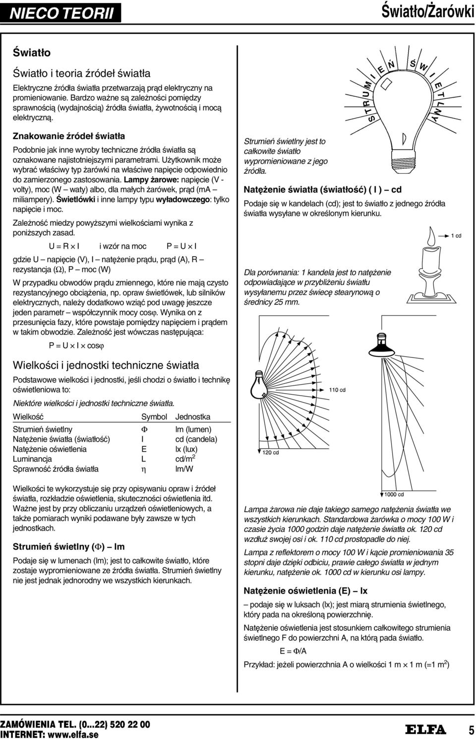 Znakowanie ƒródeł ³wiatła Podobnie jak inne wyroby techniczne ƒródła ³wiatła s¼ oznakowane najistotniejszymi parametrami.