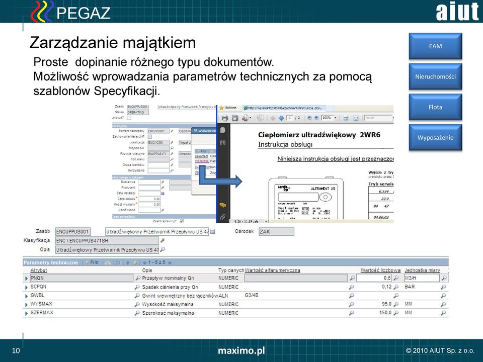 Możliwość wprowadzania parametrów technicznych