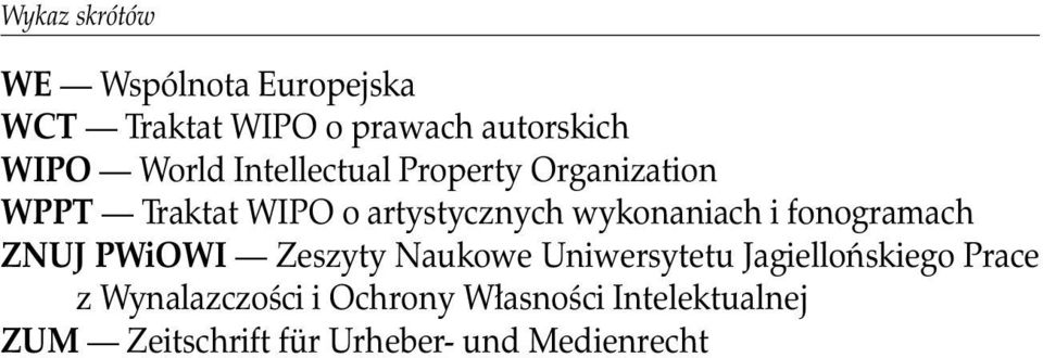 wykonaniach i fonogramach ZNUJ PWiOWI Zeszyty Naukowe Uniwersytetu Jagiellońskiego