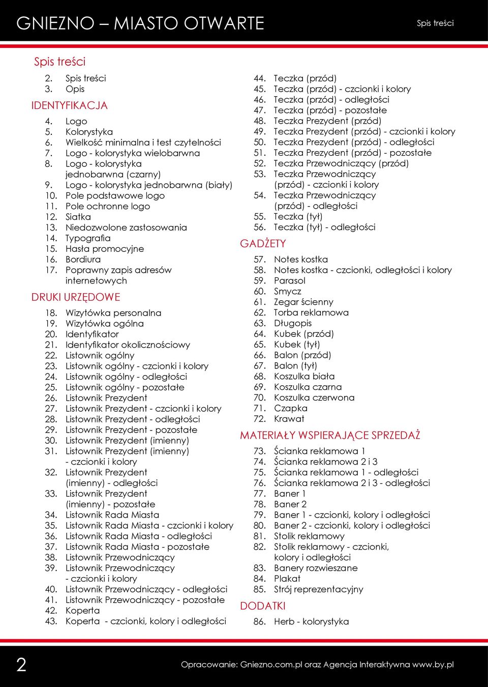 Hasła promocyjne 16. Bordiura 17. Poprawny zapis adresów internetowych Druki urzędowe 18. Wizytówka personalna 19. Wizytówka ogólna 20. Identyfikator 21. Identyfikator okolicznościowy 22.