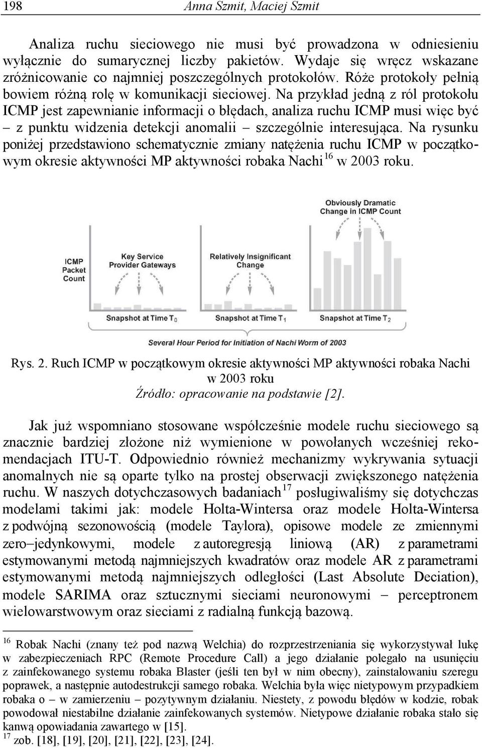 Na przykład jedną z ról protokołu ICMP jest zapewnianie informacji o błędach, analiza ruchu ICMP musi więc być z punktu widzenia detekcji anomalii szczególnie interesująca.