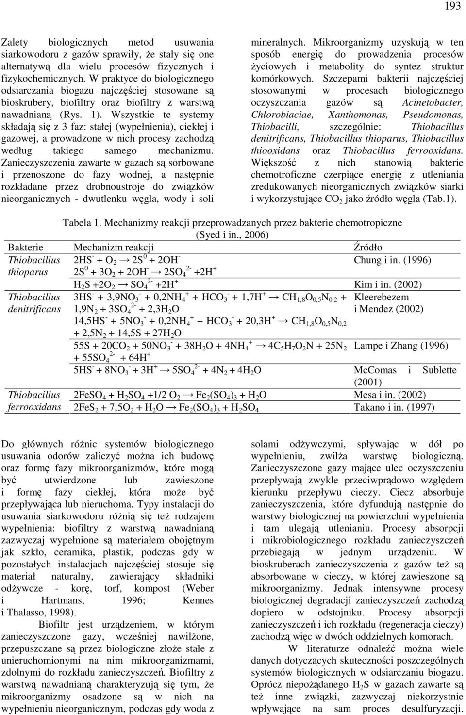 Wszystkie te systemy składają się z 3 faz: stałej (wypełnienia), ciekłej i gazowej, a prowadzone w nich procesy zachodzą według takiego samego mechanizmu.