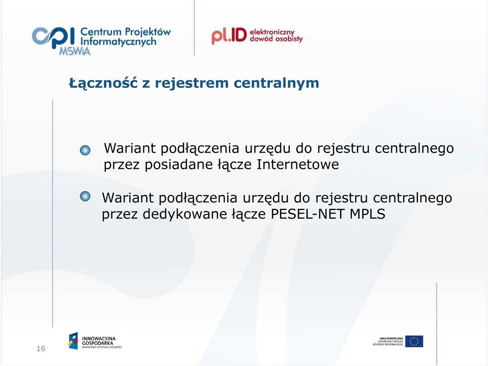 łącze Internetowe Wariant podłączenia urzędu do