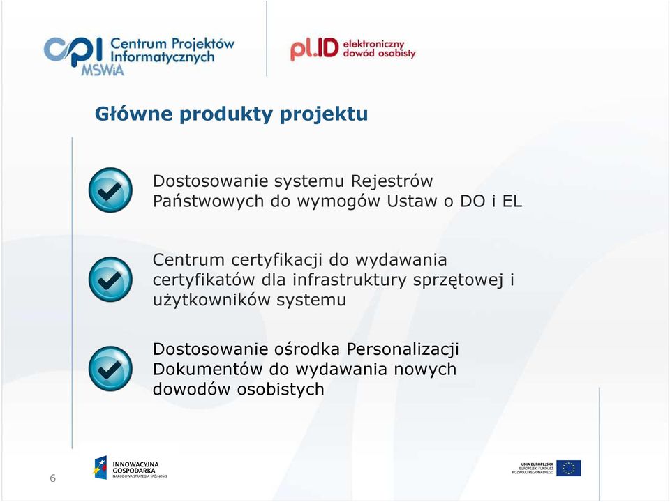 dla infrastruktury sprzętowej i użytkowników systemu Dostosowanie