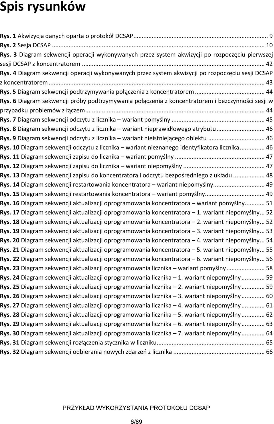 4 Diagram sekwencji operacji wykonywanych przez system akwizycji po rozpoczęciu sesji DCSAP z koncentratorem... 43 Rys. 5 Diagram sekwencji podtrzymywania połączenia z koncentratorem... 44 Rys.