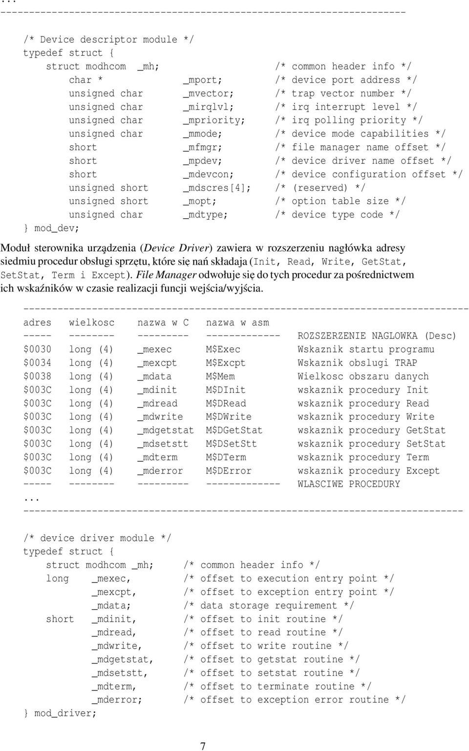 capabilities */ short _mfmgr; /* file manager name offset */ short _mpdev; /* device driver name offset */ short _mdevcon; /* device configuration offset */ unsigned short _mdscres[4]; /* (reserved)