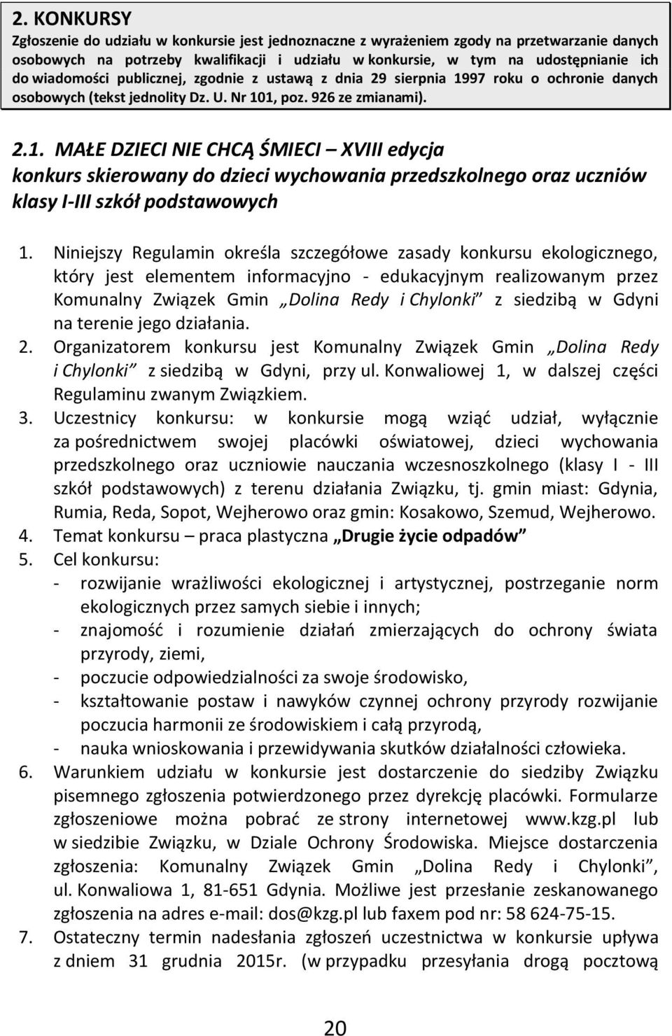 97 roku o ochronie danych osobowych (tekst jednolity Dz. U. Nr 10