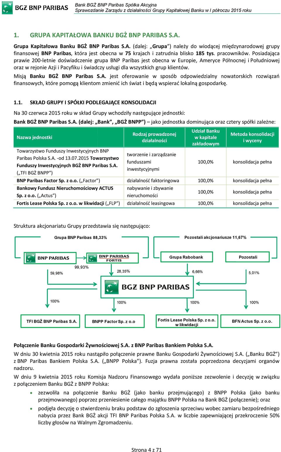 Posiadająca prawie 200-letnie doświadczenie grupa BNP Paribas jest obecna w Europie, Ameryce Północnej i Południowej oraz w rejonie Azji i Pacyfiku i świadczy usługi dla wszystkich grup klientów.