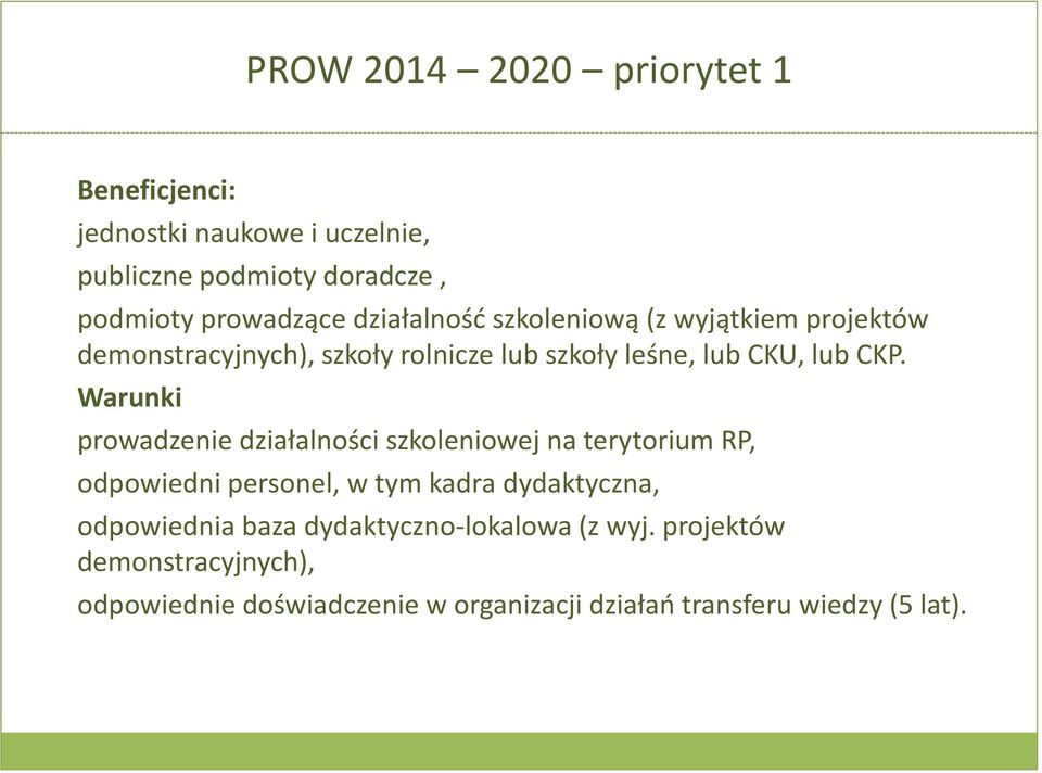 Warunki prowadzenie działalności szkoleniowej na terytorium RP, odpowiedni personel, w tym kadra dydaktyczna, odpowiednia