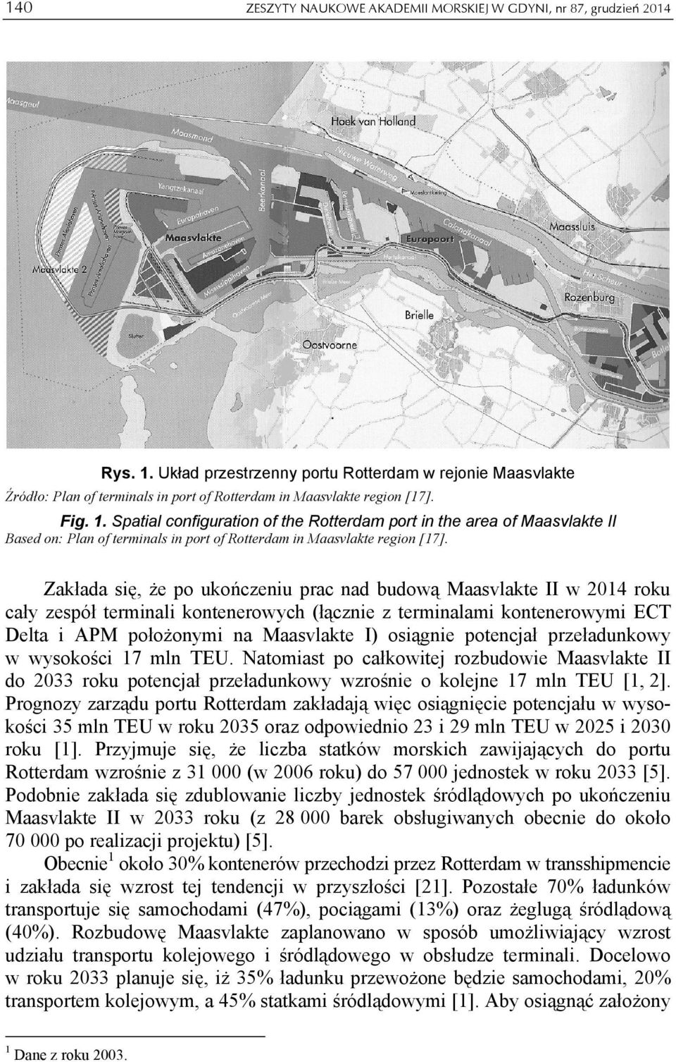 Spatial configuration of the Rotterdam port in the area of Maasvlakte II Based on: Plan of terminals in port of Rotterdam in Maasvlakte region [17].