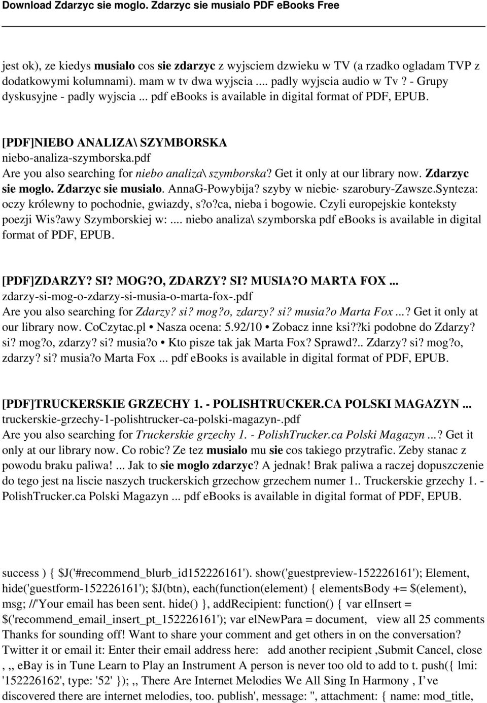 pdf Are you also searching for niebo analiza\ szymborska? Get it only at our library now. Zdarzyc sie moglo. Zdarzyc sie musialo. AnnaG-Powybija? szyby w niebie szarobury-zawsze.