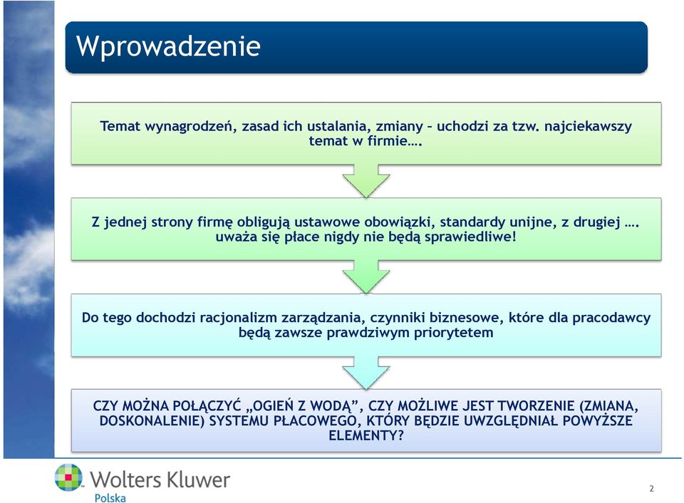 Do tego dochodzi racjonalizm zarządzania, czynniki biznesowe, które dla pracodawcy będą zawsze prawdziwym priorytetem CZY