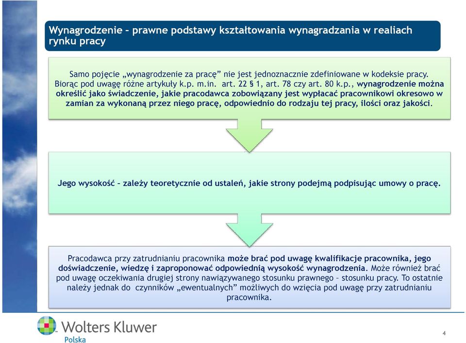 d uwagę różne artykuły k.p.