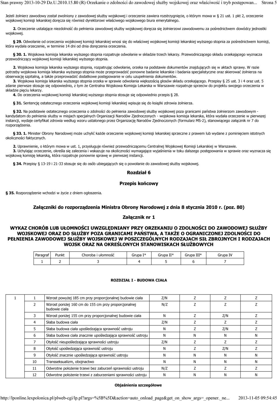 1 pkt 2, orzeczenie wojskowej komisji lekarskiej doręcza się również dyrektorowi właściwego wojskowego biura emerytalnego. 2. Orzeczenie ustalające niezdolność do pełnienia zawodowej służby wojskowej doręcza się żołnierzowi zawodowemu za pośrednictwem dowódcy jednostki wojskowej.