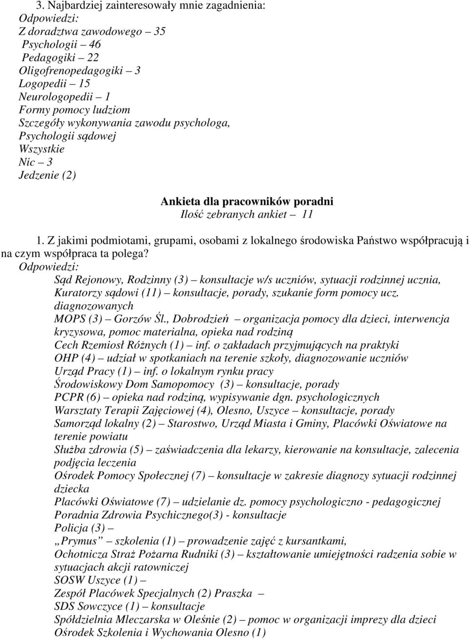 Z jakimi podmiotami, grupami, osobami z lokalnego środowiska Państwo współpracują i na czym współpraca ta polega?