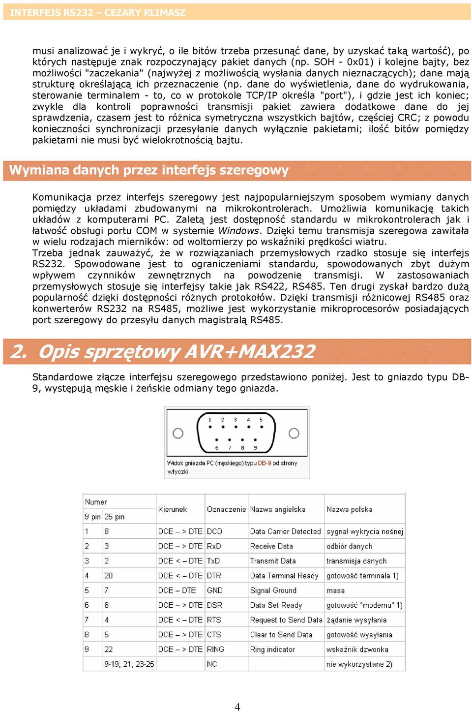 dane do wyświetlenia, dane do wydrukowania, sterowanie terminalem - to, co w protokole TCP/IP określa "port"), i gdzie jest ich koniec; zwykle dla kontroli poprawności transmisji pakiet zawiera