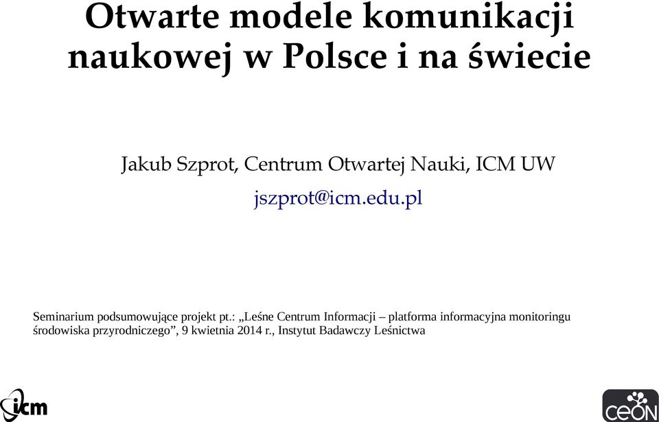 pl Seminarium podsumowujące projekt pt.