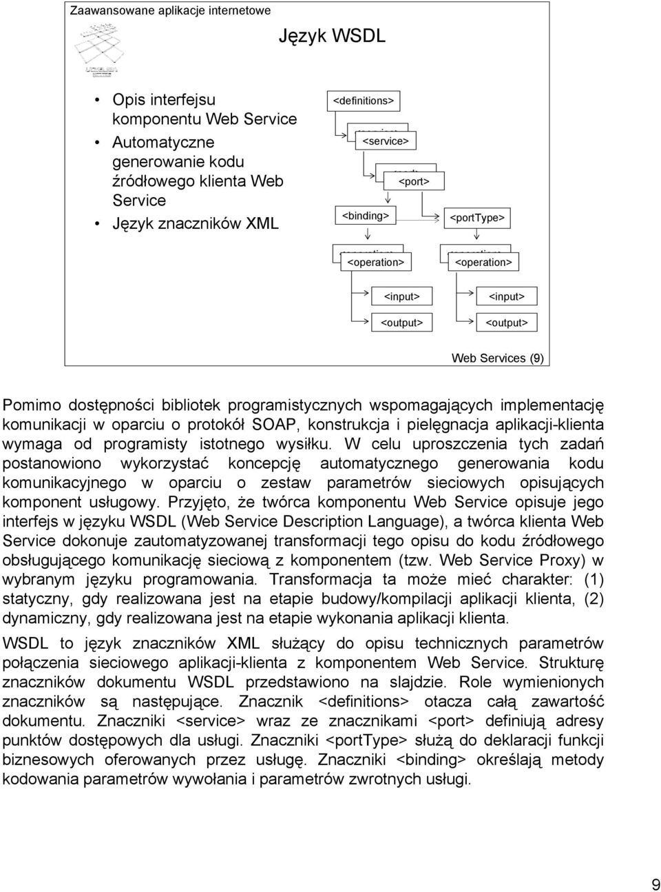 oparciu o protokół SOAP, konstrukcja i pielęgnacja aplikacji-klienta wymaga od programisty istotnego wysiłku.