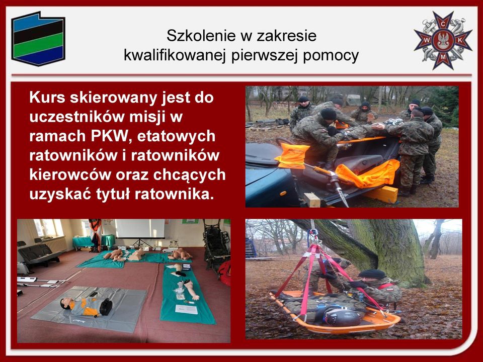 misji w ramach PKW, etatowych ratowników i