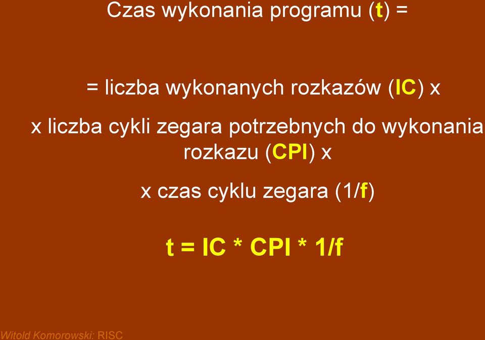 zegara potrzebnych do wykonania rozkazu