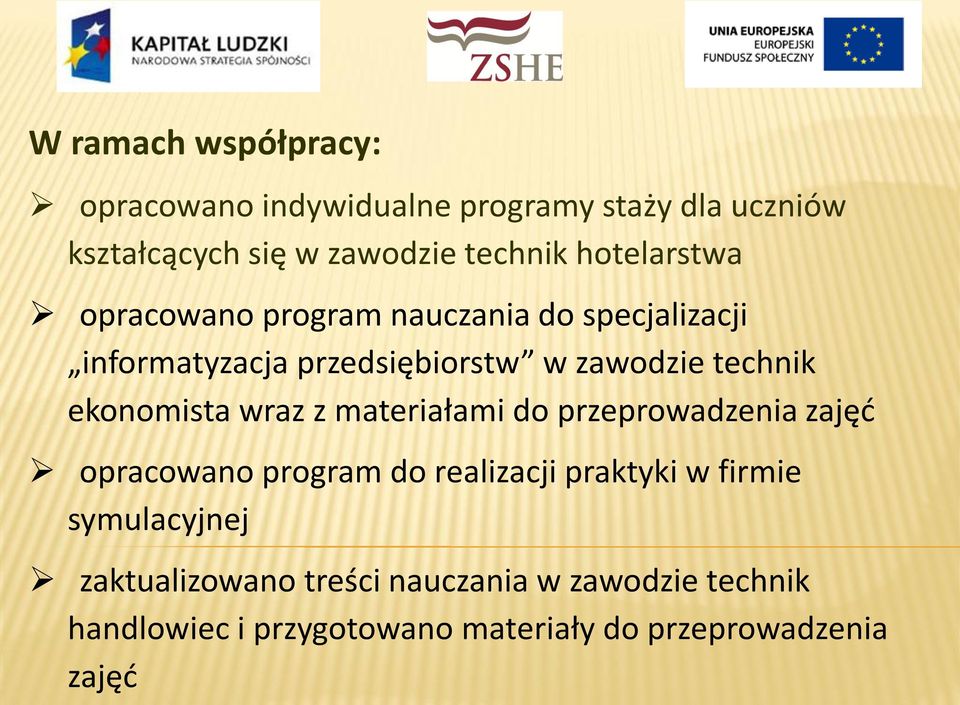 ekonomista wraz z materiałami do przeprowadzenia zajęć opracowano program do realizacji praktyki w firmie