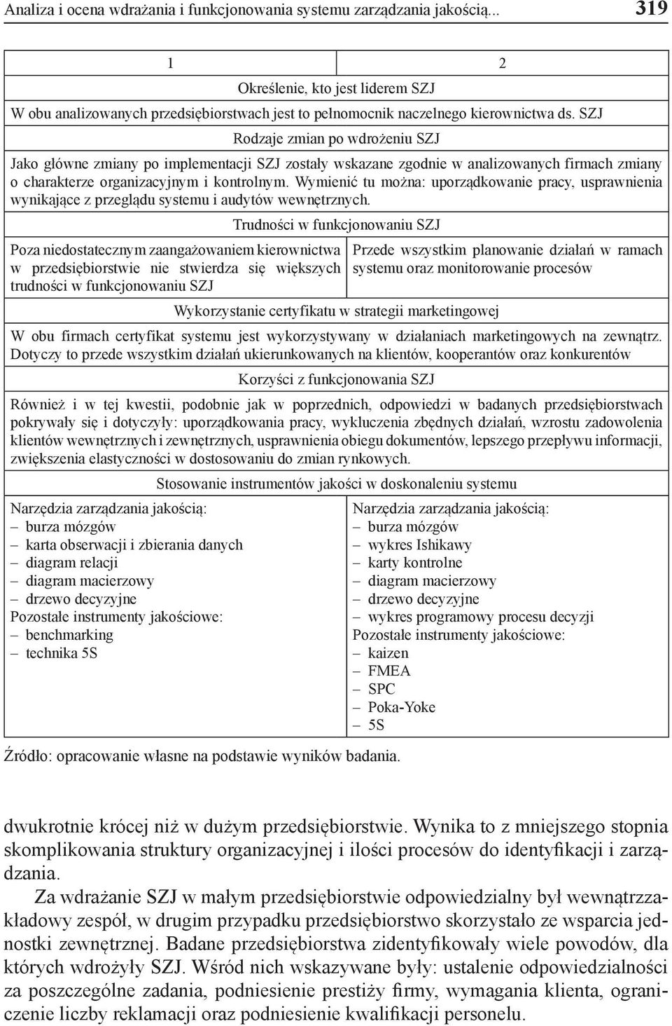 Wymienić tu można: uporządkowanie pracy, usprawnienia wynikające z przeglądu systemu i audytów wewnętrznych.