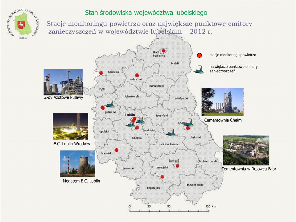 stacje monitoringu powietrza największe punktowe emitory zanieczyszczeń