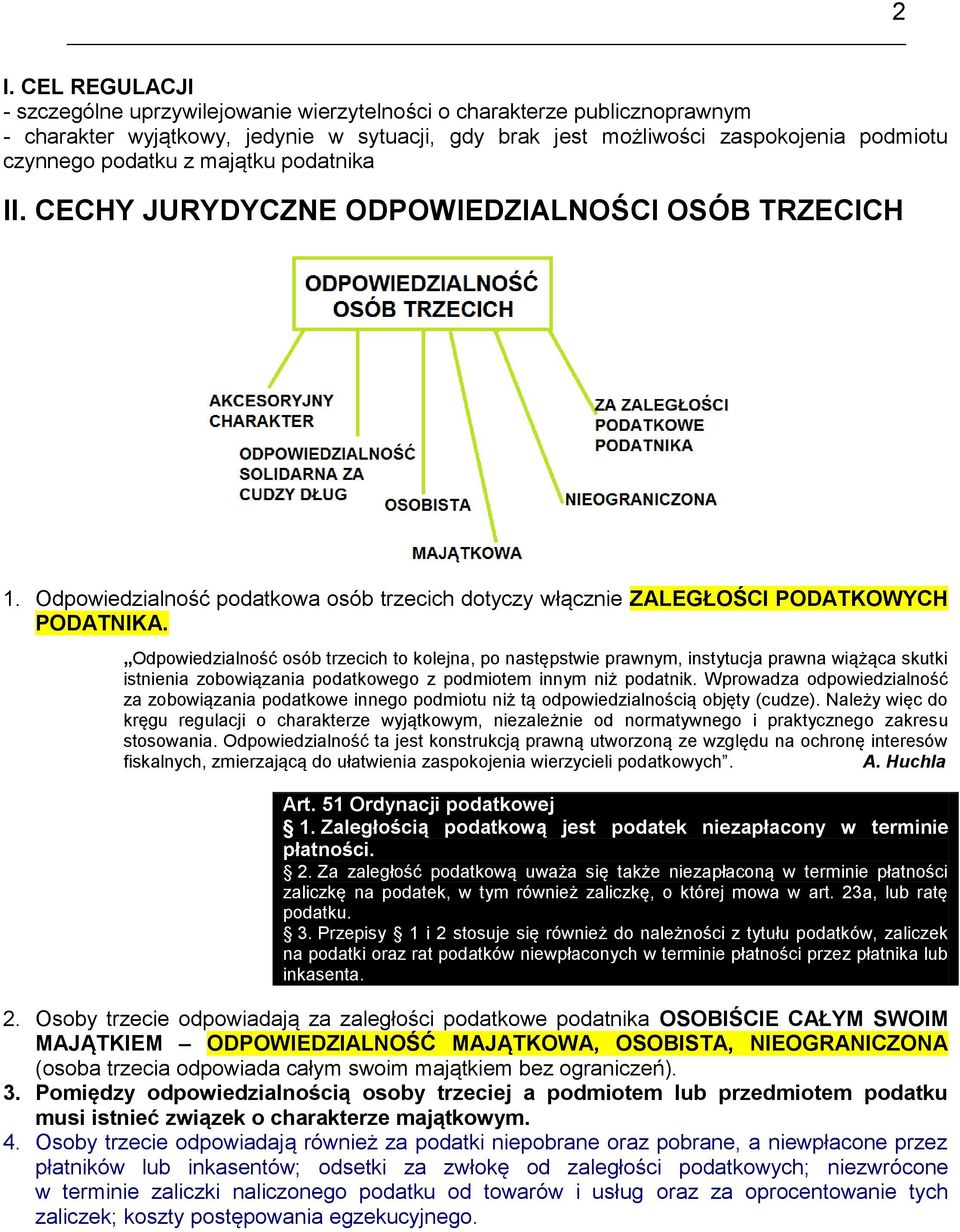 Odpowiedzialność osób trzecich to kolejna, po następstwie prawnym, instytucja prawna wiążąca skutki istnienia zobowiązania podatkowego z podmiotem innym niż podatnik.