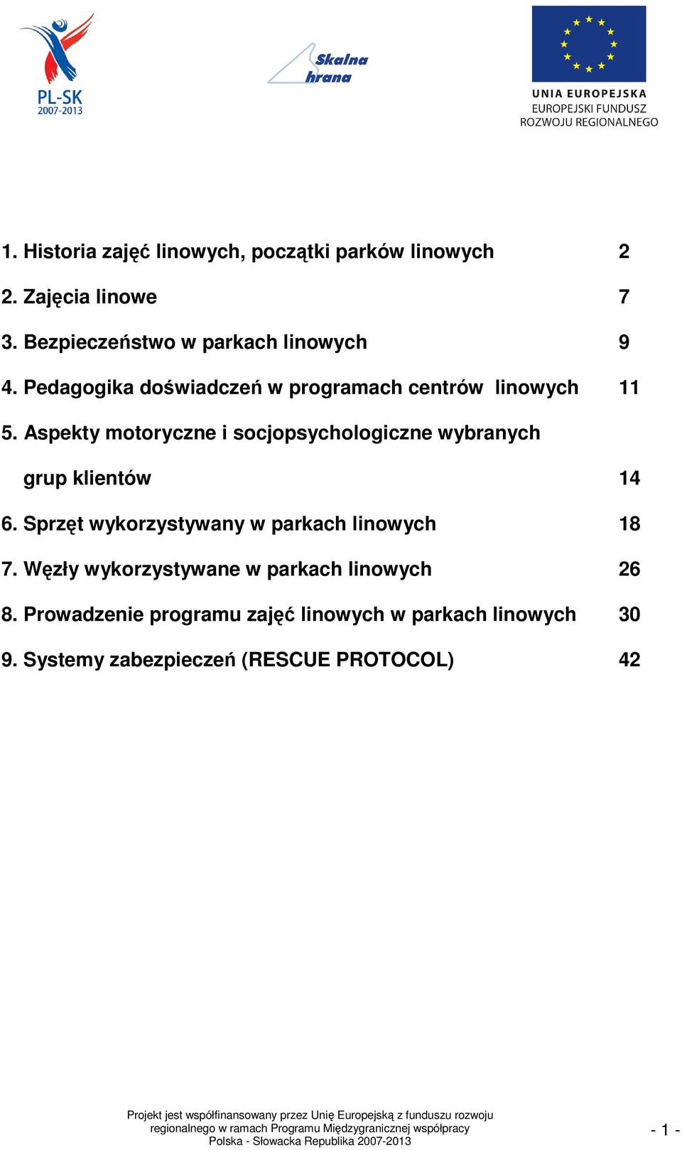 Aspekty motoryczne i socjopsychologiczne wybranych grup klientów 14 6.