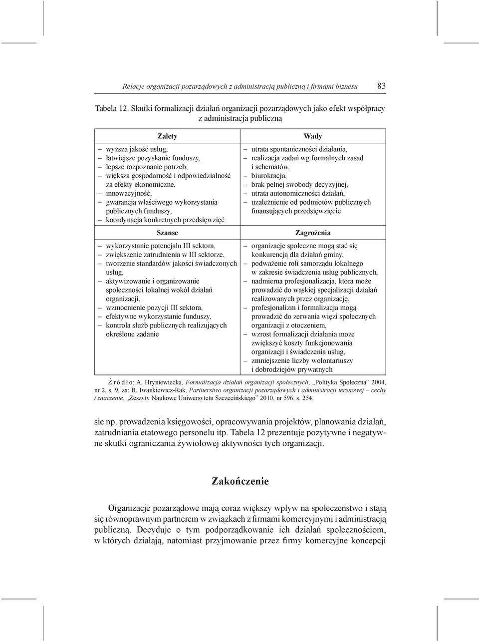 gospodarność i odpowiedzialność za efekty ekonomiczne, innowacyjność, gwarancja właściwego wykorzystania publicznych funduszy, koordynacja konkretnych przedsięwzięć Szanse wykorzystanie potencjału