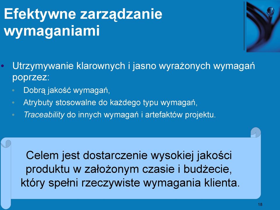 Traceability do innych wymagań i artefaktów projektu.