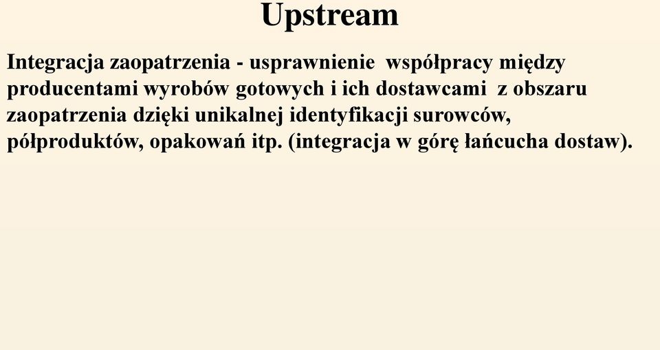 obszaru zaopatrzenia dzięki unikalnej identyfikacji