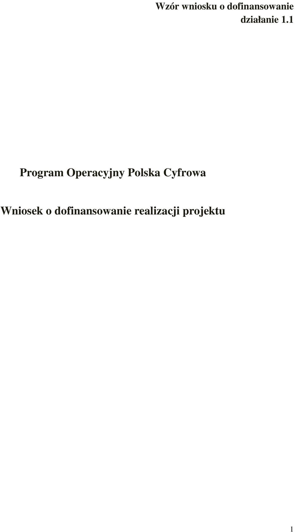 1 Program Operacyjny Polska