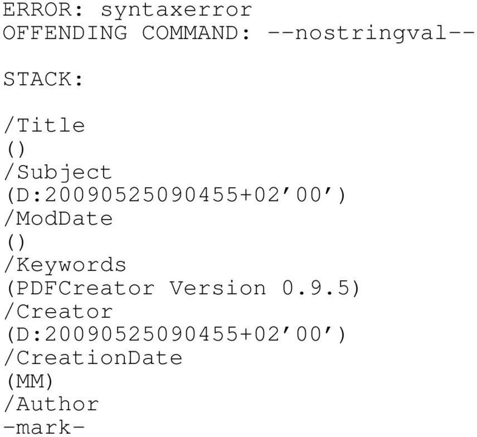 /ModDate () /Keywords (PDFCreator Version 0.9.