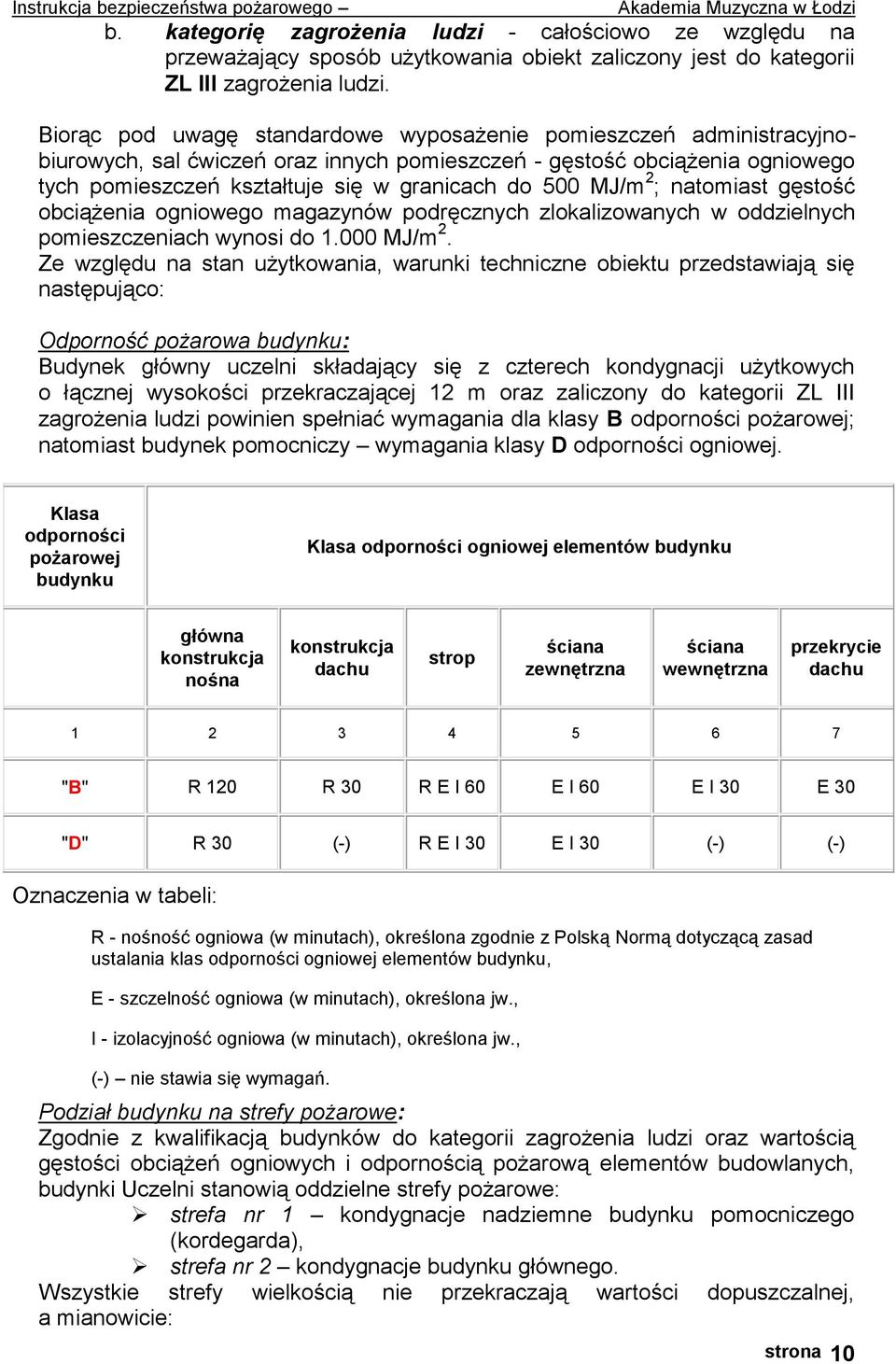 MJ/m 2 ; natomiast gęstość obciążenia ogniowego magazynów podręcznych zlokalizowanych w oddzielnych pomieszczeniach wynosi do 1.000 MJ/m 2.