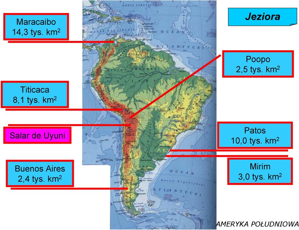 km 2 Titicaca 8,1 tys.