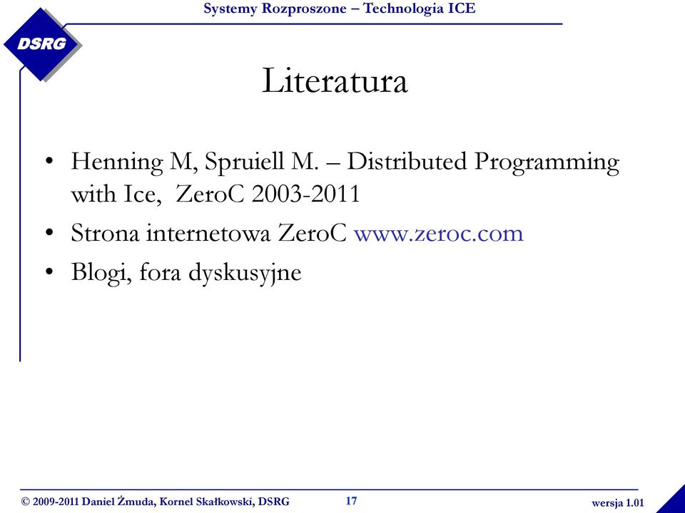 ZeroC 2003-2011 Strona internetowa