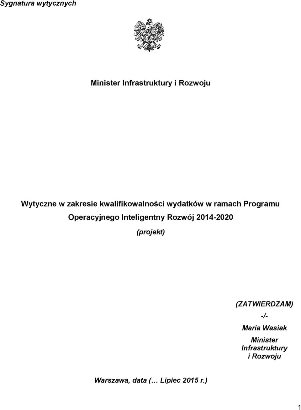 Inteligentny Rozwój 2014-2020 (projekt) (ZATWIERDZAM) -/- Maria