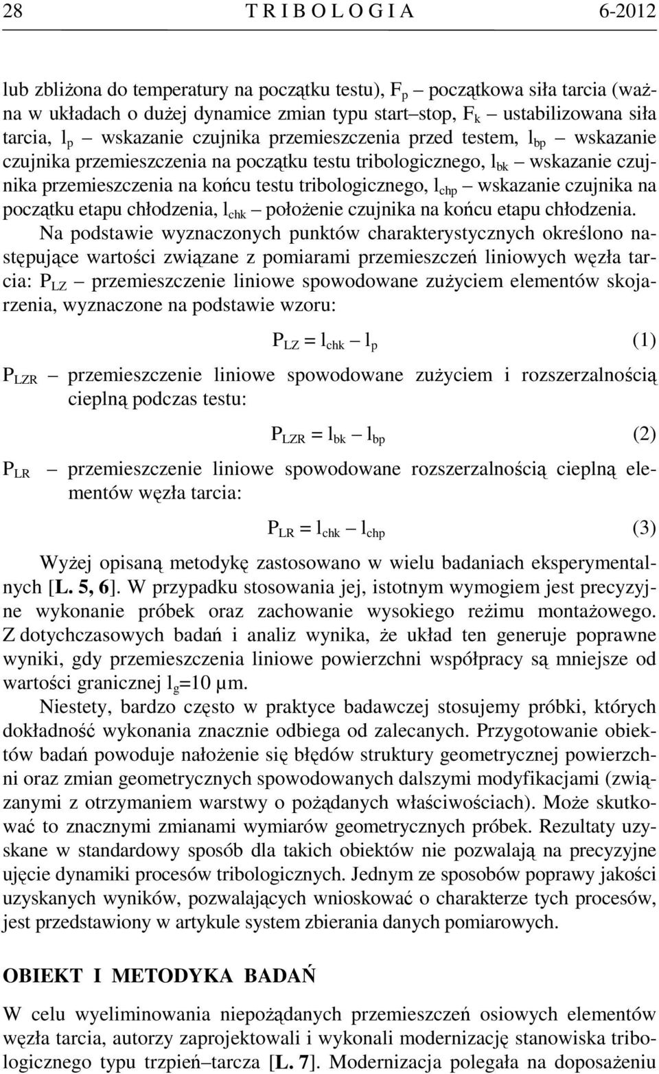 chp wskazanie czujnika na początku etapu chłodzenia, l chk położenie czujnika na końcu etapu chłodzenia.