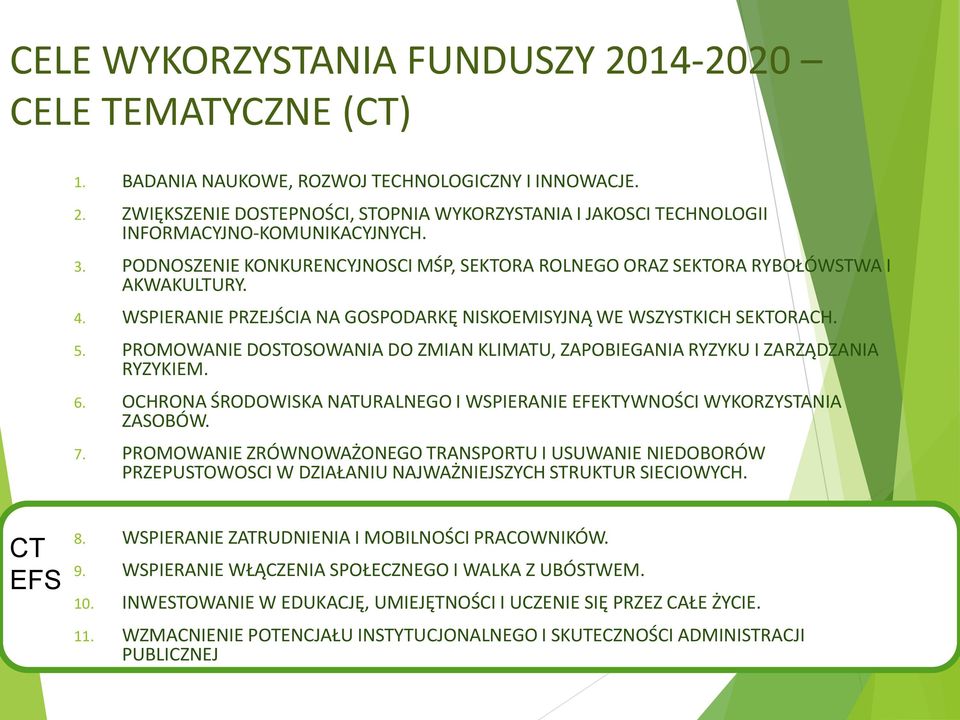 PROMOWANIE DOSTOSOWANIA DO ZMIAN KLIMATU, ZAPOBIEGANIA RYZYKU I ZARZĄDZANIA RYZYKIEM. 6. OCHRONA ŚRODOWISKA NATURALNEGO I WSPIERANIE EFEKTYWNOŚCI WYKORZYSTANIA ZASOBÓW. 7.