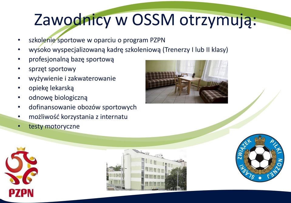 sportową sprzęt sportowy wyżywienie i zakwaterowanie opiekę lekarską odnowę