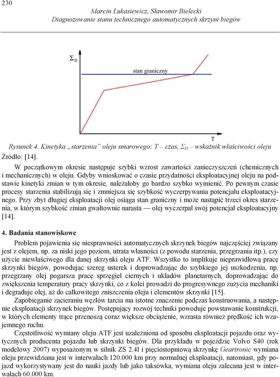 Gdyby wnioskowa o czasie przydatno ci eksploatacyjnej oleju na podstawie kinetyki zmian w tym okresie, nale ałoby go bardzo szybko wymieni.