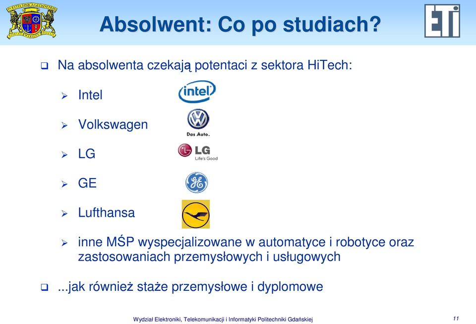 Lufthansa inne MŚP wyspecjalizowane w automatyce i robotyce oraz zastosowaniach