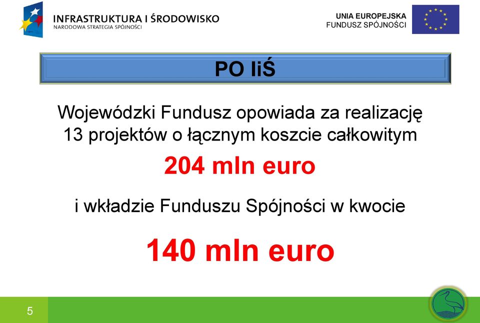 koszcie całkowitym 204 mln euro i