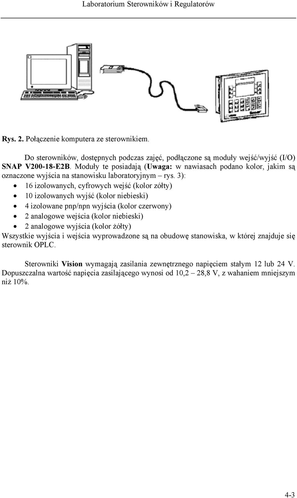 3): 16 izolowanych, cyfrowych wejść (kolor zółty) 10 izolowanych wyjść (kolor niebieski) 4 izolowane pnp/npn wyjścia (kolor czerwony) 2 analogowe wejścia (kolor niebieski) 2 analogowe