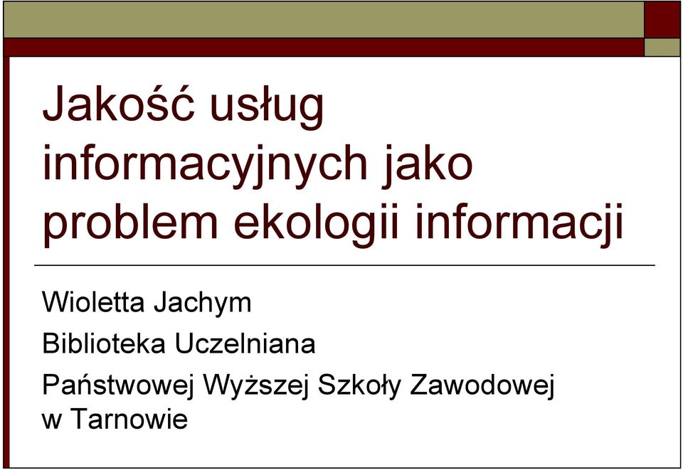 Jachym Biblioteka Uczelniana